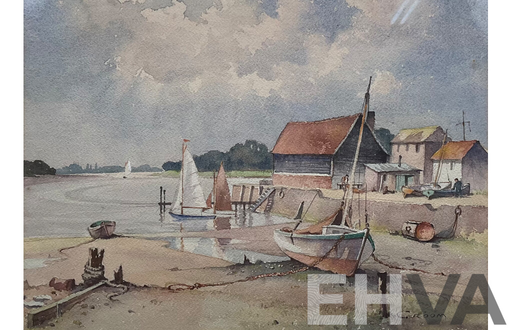 EMERSON H. GROOM (1890 - 1983, UK) Dell Quay - Chichester Harbour, Watercolour on Paper (47 X 57cm)