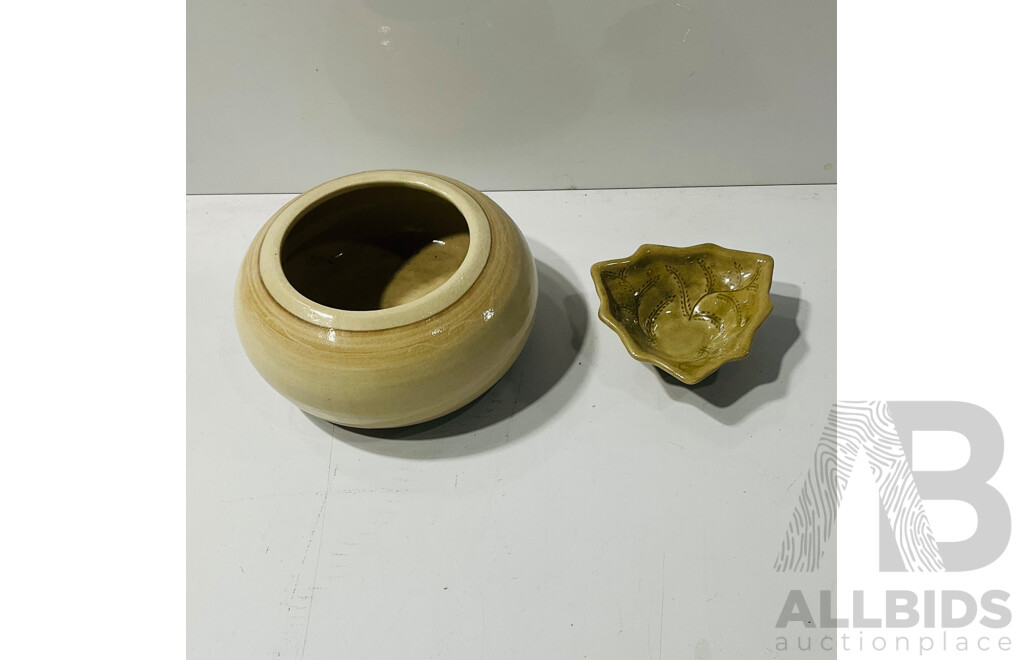 Two Studio Pottery Items