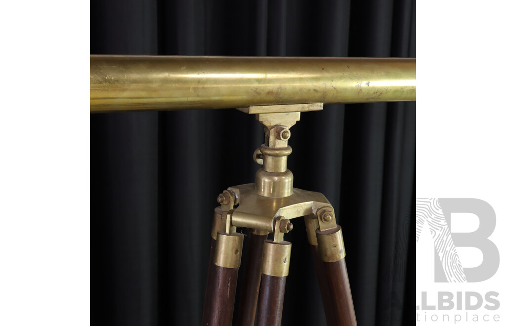 Reproduction Brass Telescope on Timber Tripod Base