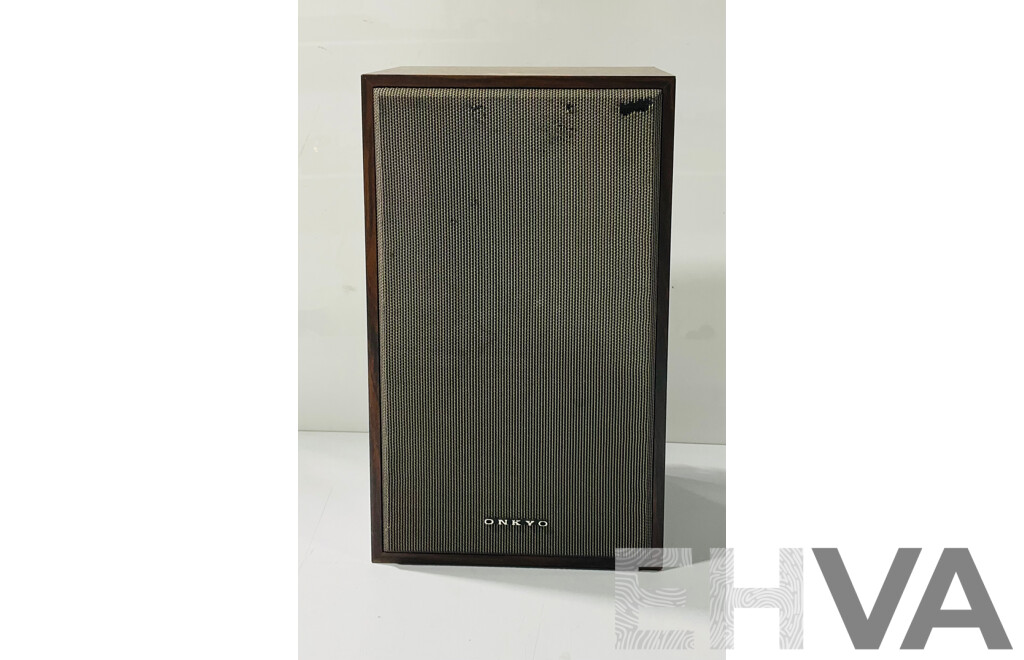 Onkyo Speaker with Wooden Exterior