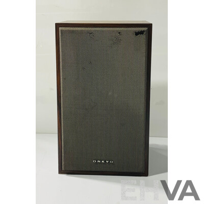 Onkyo Speaker with Wooden Exterior
