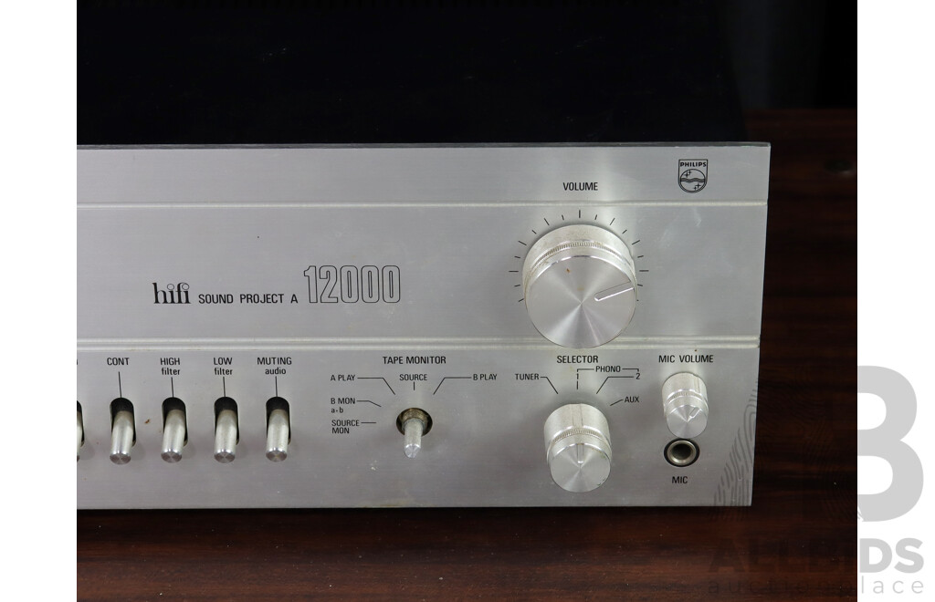 Retro Phillips Hi Fi Sound Project A 12000 Amplifier