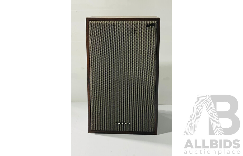 Onkyo Speaker with Wooden Exterior