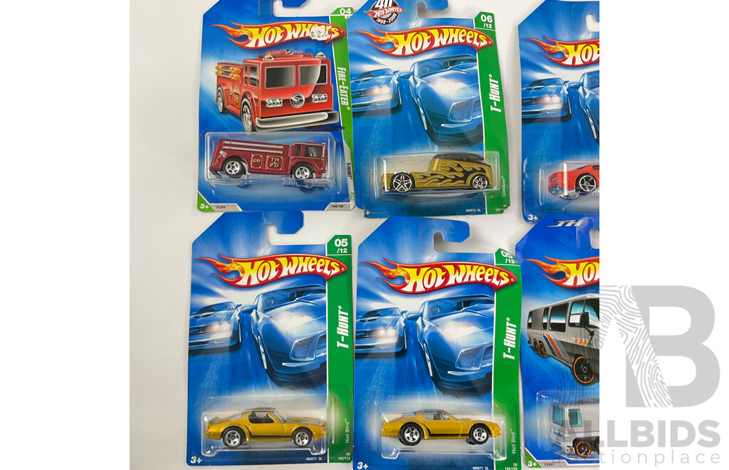 Ten Boxed Diecast 2000's Hot Wheels Including Treasure Hunt and First Edition