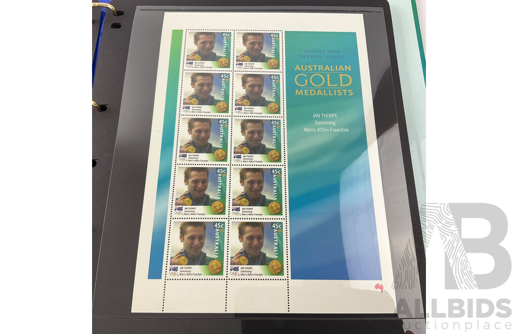 Australian Gold Medalist Sydney 2000 Stamp Album