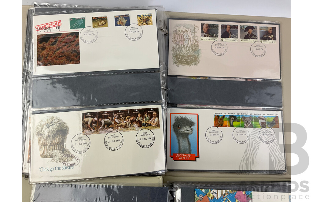 Collection of Australian First Day Covers, Examples From June 1982 to May 1990