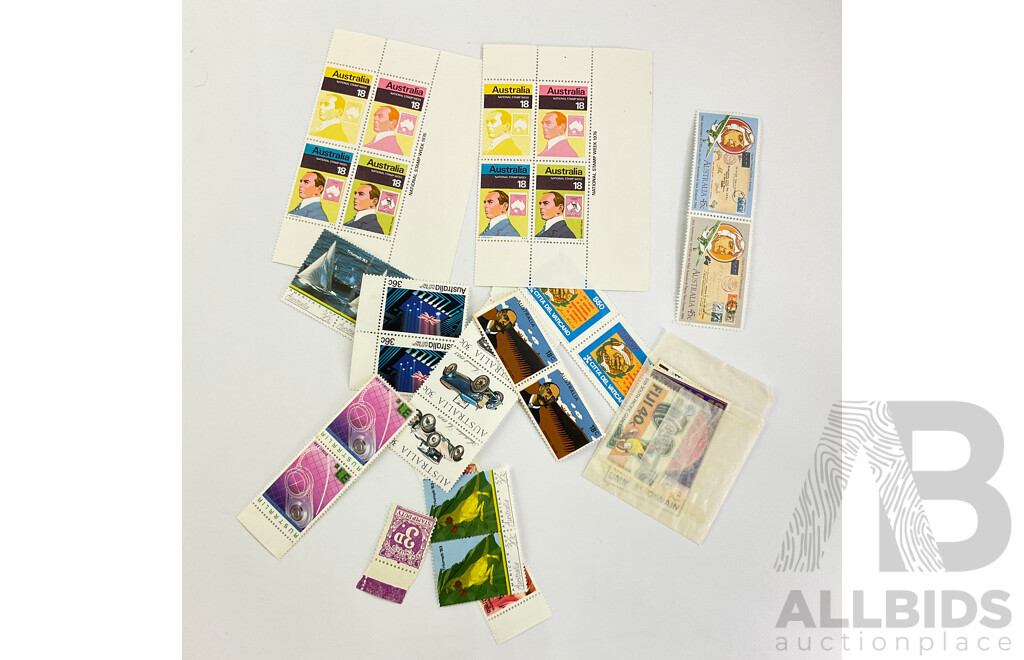 Collection of Australian Mint Stamps, Blocks and Gutters with Albums and International Stamps, UK Queen Victoria and More