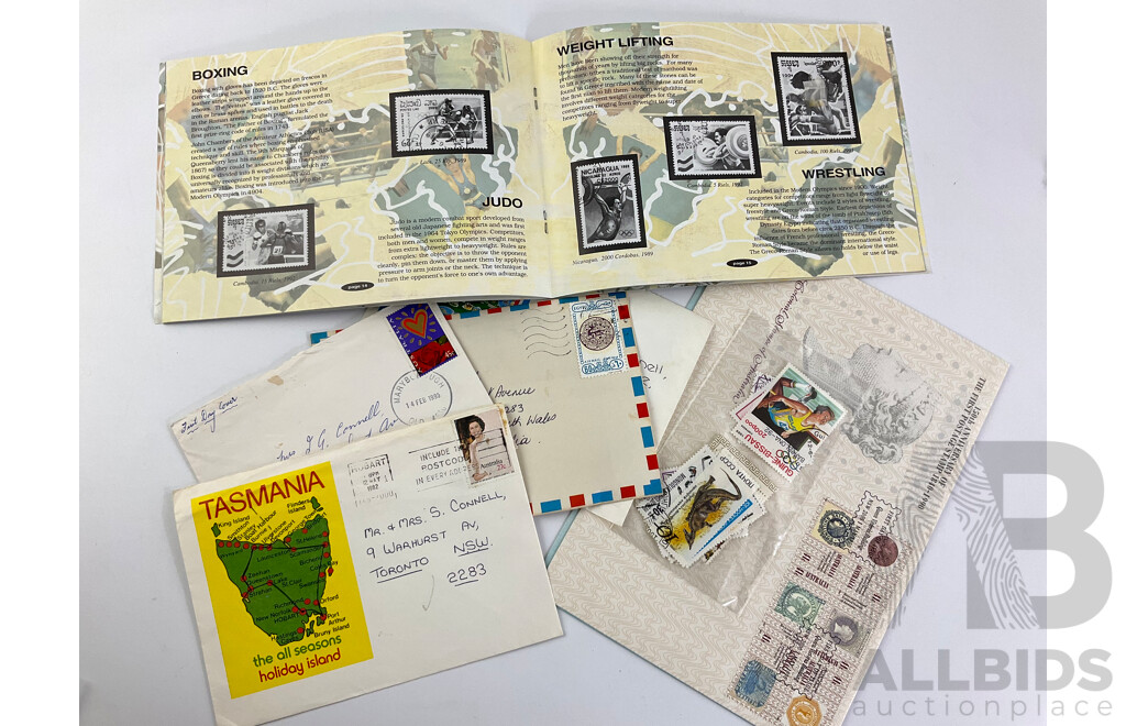 Collection of Australian Mint Stamps, Blocks and Gutters with Albums and International Stamps, UK Queen Victoria and More