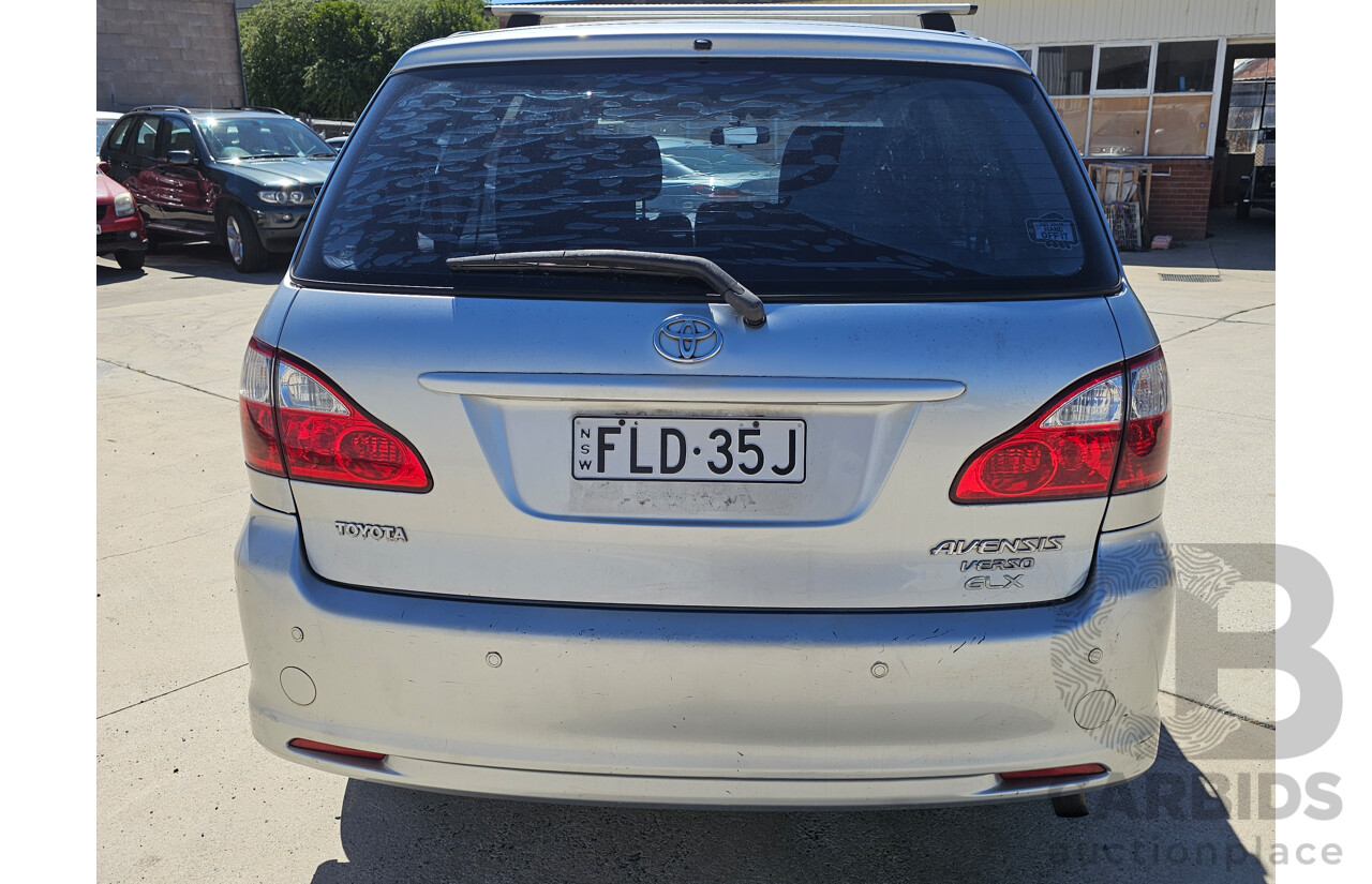 8/2007 Toyota Avensis Verso GLX ACM21R 4d Wagon Silver 2.4L