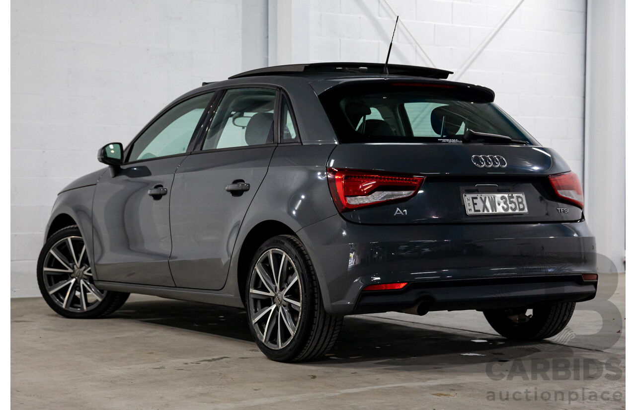 05/2016 Audi A1 Sportback 1.0 TFSI (FWD) 8X MY16 5d Hatchback Nano Grey Metallic Turbo 1.0L