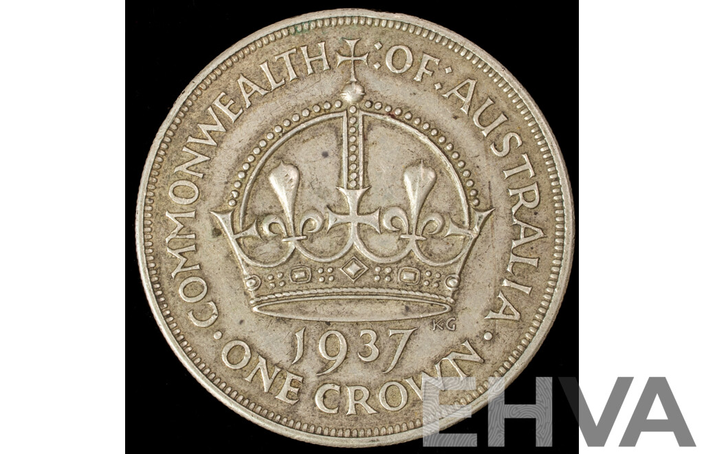 Australian 1937 KGVI Silver Crown .925