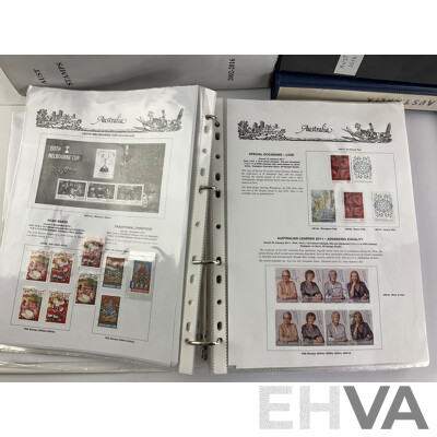 Seven Albums of Australian Stamps, Seven Seas, Examples Spanning 1966 to 2022