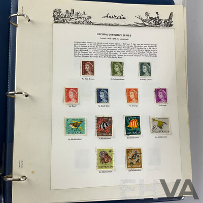 Seven Albums of Australian Stamps, Seven Seas, Examples Spanning 1966 to 2022