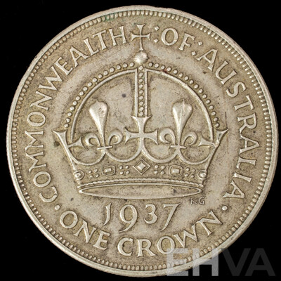 Australian 1937 KGVI Silver Crown .925