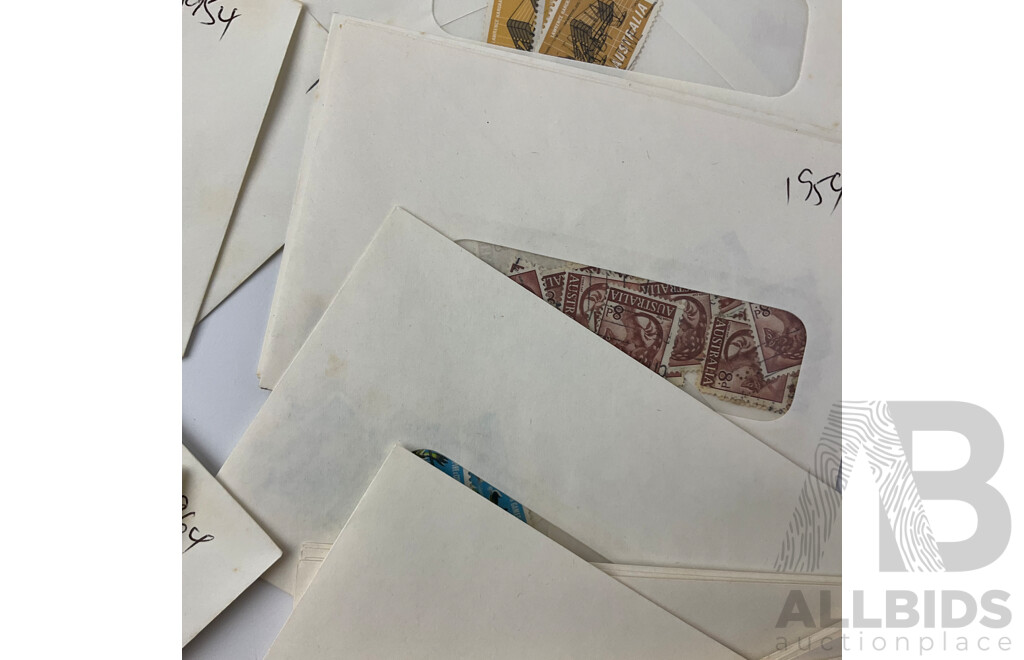 Large Collection of Australian Predecicmal and Decimal Cancelled Stamps, Examples From 1930's to 1990's Including Government Railways, Orange Kangaroo, Queensland, KGVI, QE2 and More