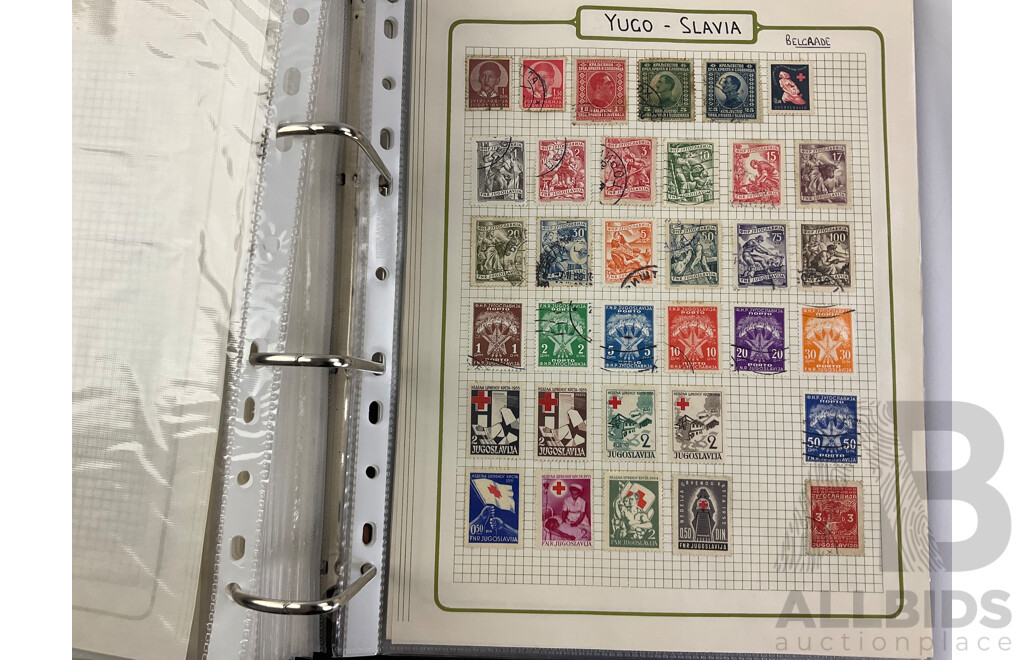 Two Albums of Mint and Cancelled Vintage Stamps Including Album of United Kingdom 1975-2020, New Zealand, Pakistan, Philippines, Russia, South Africa, Spain, USA Zambia and More