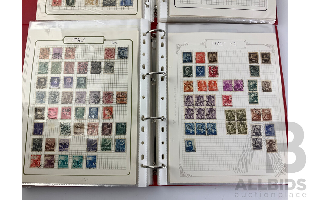 Two Albums of Vintage International Stamps, Countries Alphabetically 'A' to 'N' Including Afghanistan, Argentina, Austria, Bahrain, Burma, Canada, Christmas Island, Denmark, Eire, France, Holland, India, Italy, Mexico and More