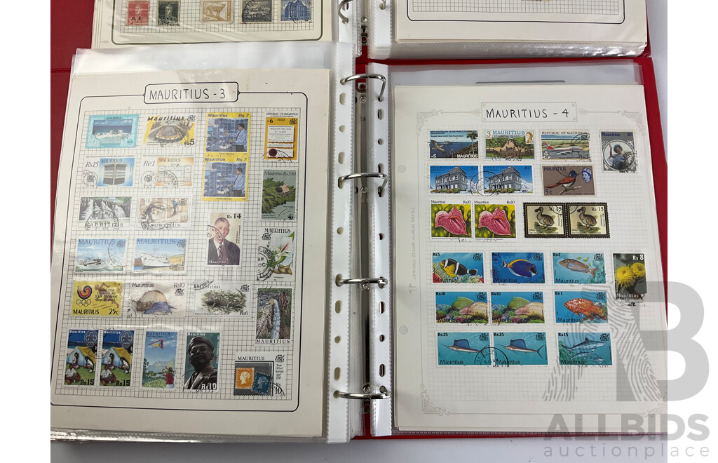 Two Albums of Vintage International Stamps, Countries Alphabetically 'A' to 'N' Including Afghanistan, Argentina, Austria, Bahrain, Burma, Canada, Christmas Island, Denmark, Eire, France, Holland, India, Italy, Mexico and More