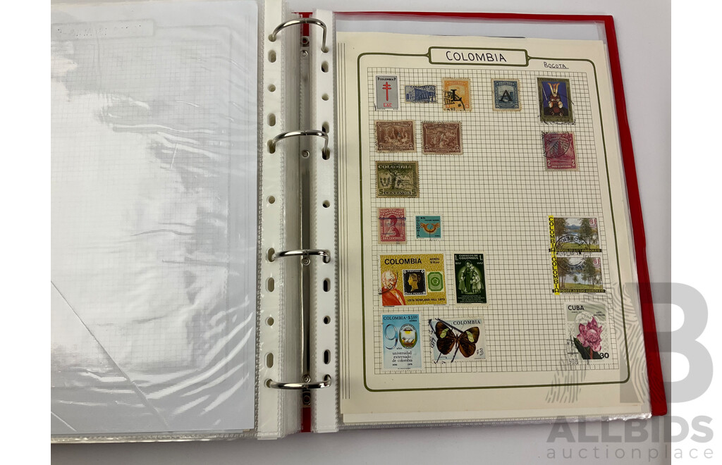 Two Albums of Vintage International Stamps, Countries Alphabetically 'A' to 'N' Including Afghanistan, Argentina, Austria, Bahrain, Burma, Canada, Christmas Island, Denmark, Eire, France, Holland, India, Italy, Mexico and More