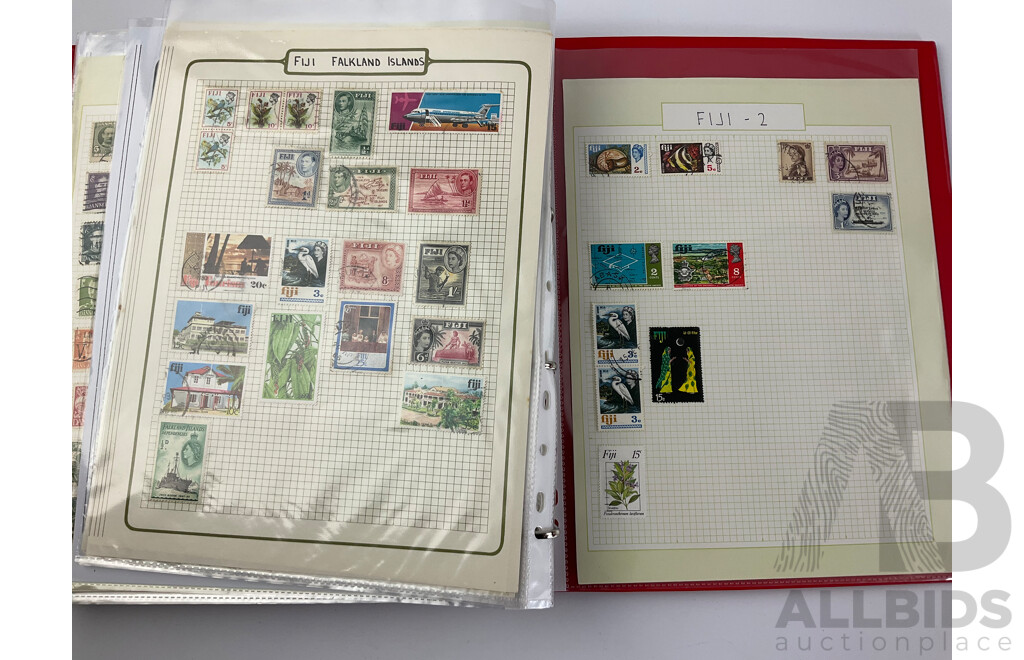 Two Albums of Vintage International Stamps, Countries Alphabetically 'A' to 'N' Including Afghanistan, Argentina, Austria, Bahrain, Burma, Canada, Christmas Island, Denmark, Eire, France, Holland, India, Italy, Mexico and More