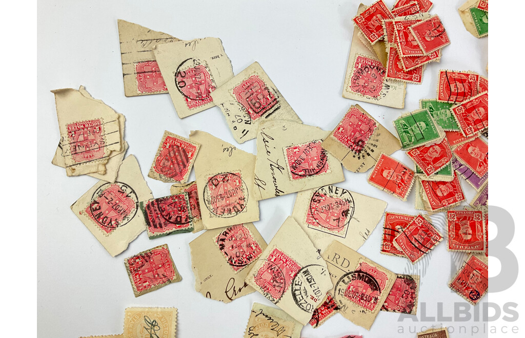 Collection of Australian Predecimal Stamps Including NSW and Victoria Stamp Duty, 1930's 1940's, 1950's KGVI, Kangaroos and More