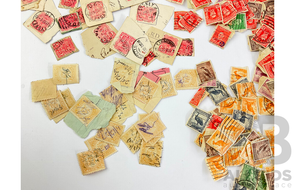 Collection of Australian Predecimal Stamps Including NSW and Victoria Stamp Duty, 1930's 1940's, 1950's KGVI, Kangaroos and More