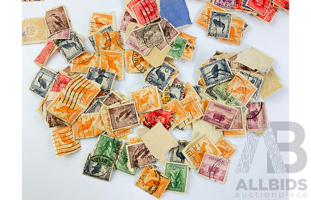 Collection of Australian Predecimal Stamps Including NSW and Victoria Stamp Duty, 1930's 1940's, 1950's KGVI, Kangaroos and More