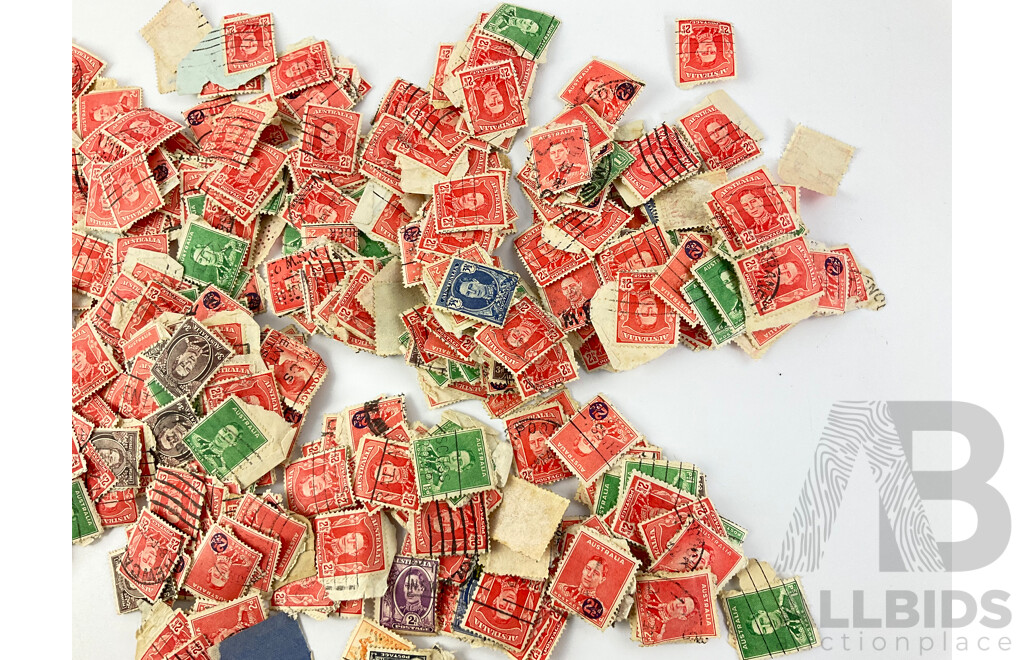 Collection of Australian Predecimal Stamps Including NSW and Victoria Stamp Duty, 1930's 1940's, 1950's KGVI, Kangaroos and More