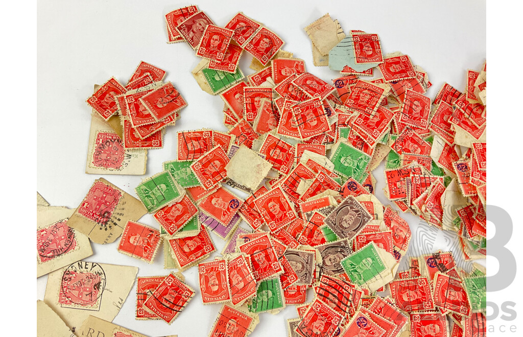 Collection of Australian Predecimal Stamps Including NSW and Victoria Stamp Duty, 1930's 1940's, 1950's KGVI, Kangaroos and More