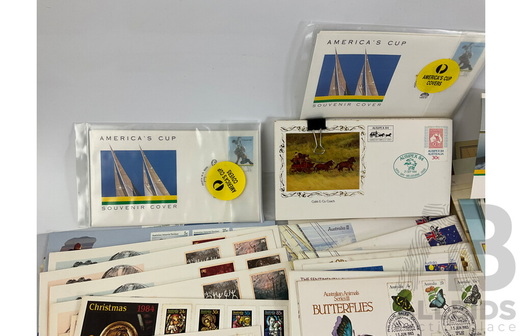 Australian 1970s' to 1990's First Day Covers Including Australian Antarctic Territory, America's Cup, Prime Ministers, Women in Federal Parliament and Many More