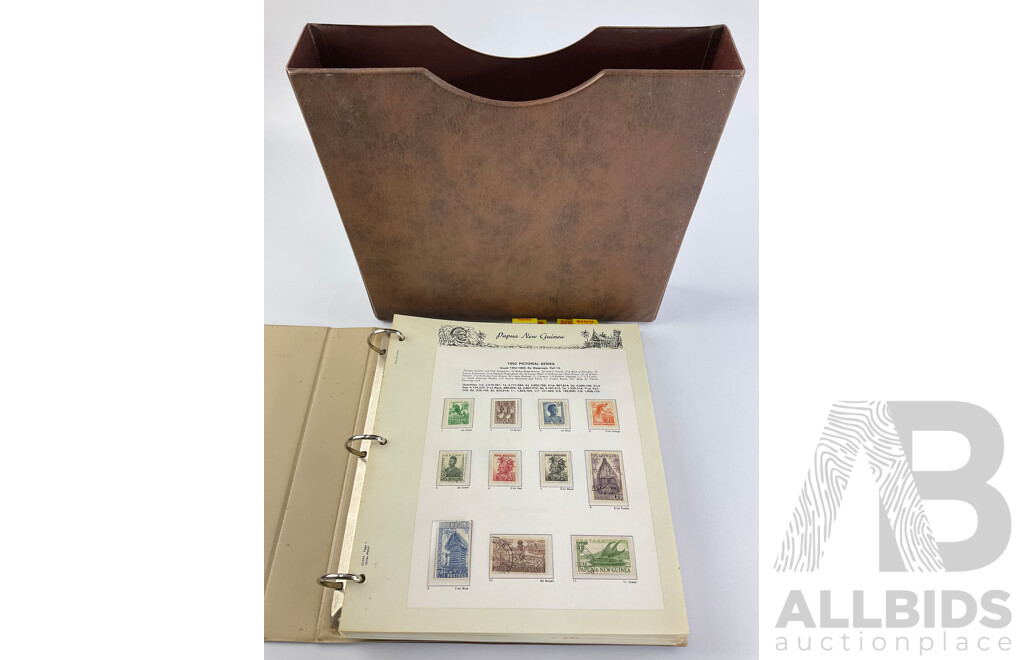 Seven Seas Papua New Guinea Hingless Stamp Album Including 1/7 Cattle, 1952 to 1993