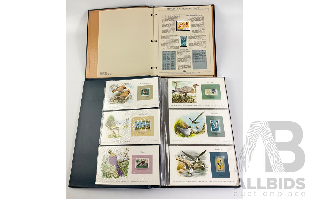 Stanley Gibbons History of the Olympics Mint Stamp Collection and Birds of the World Stamp Collection