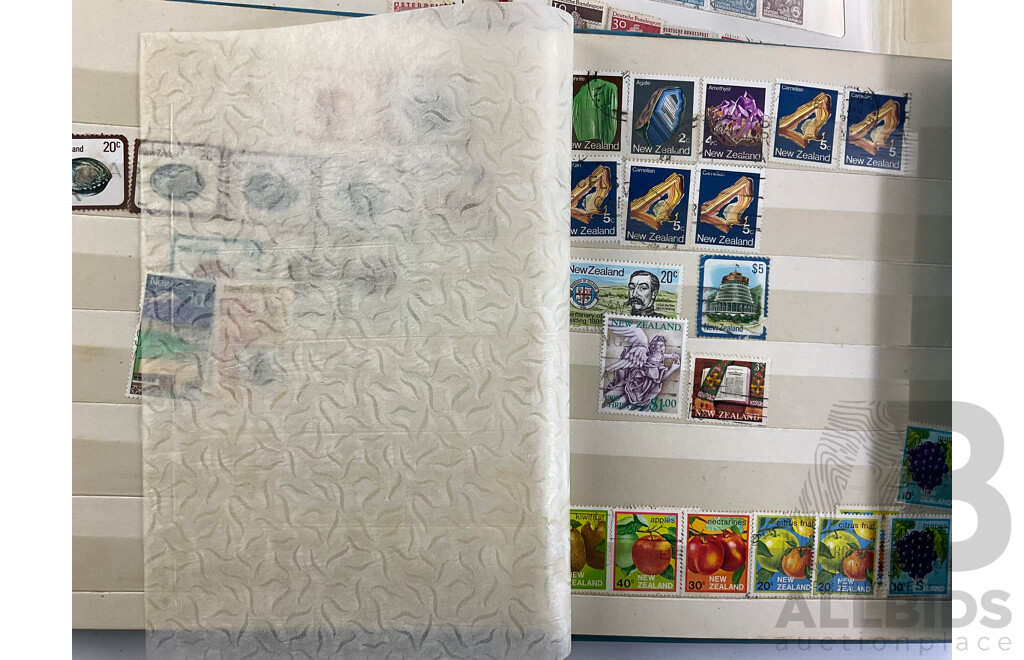 Six Albums of Antique and Vintage Stamps Including Germany, Turkiye, Italy, USSR, Austria, India, India, Egypt, Brazil and More