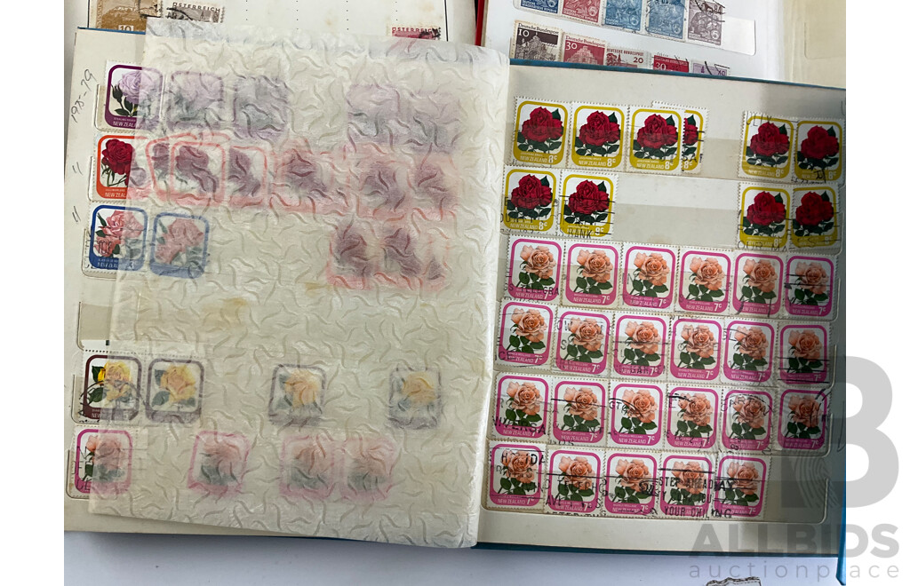 Six Albums of Antique and Vintage Stamps Including Germany, Turkiye, Italy, USSR, Austria, India, India, Egypt, Brazil and More