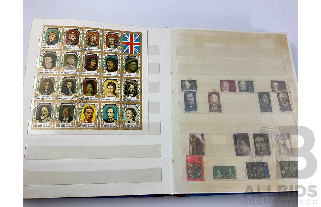Six Albums of Antique and Vintage Stamps Including Germany, Turkiye, Italy, USSR, Austria, India, India, Egypt, Brazil and More