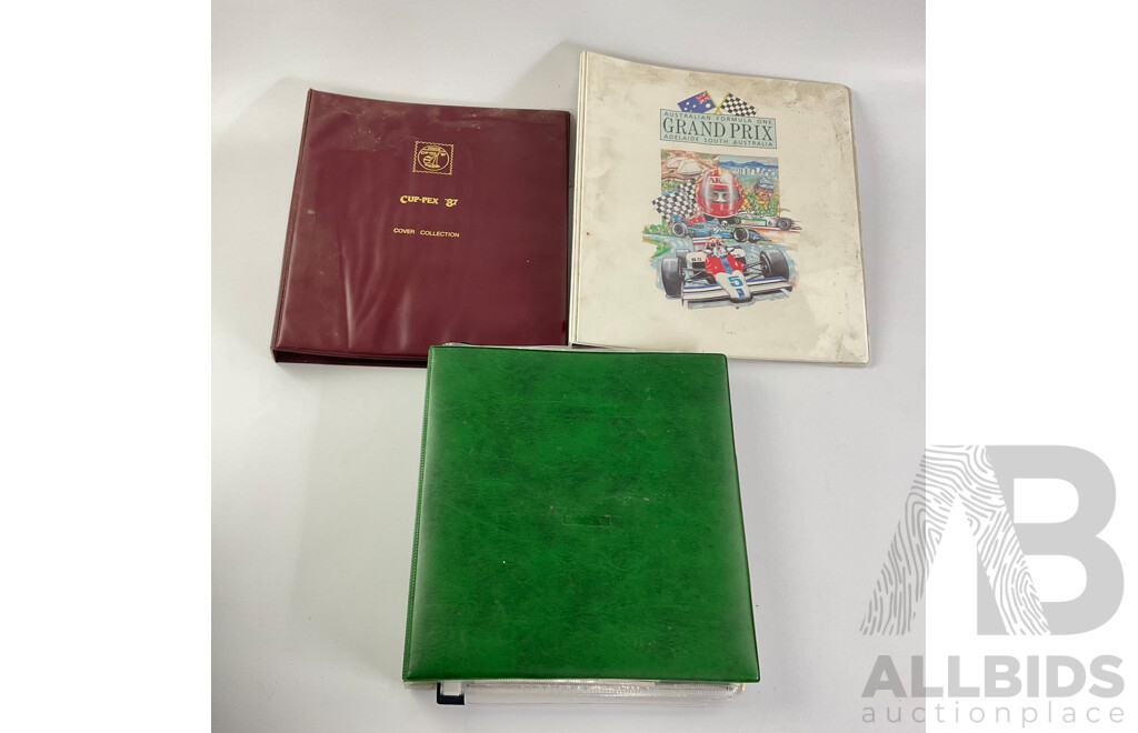 Australian  First Day Covers Including Formula One 1989/90 with Official Folder, Perth Cup-Pex 1987, Album Examples Spanning 1969 to 1974, Some New Zealand