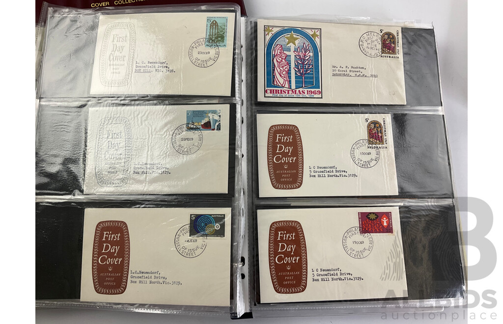 Australian  First Day Covers Including Formula One 1989/90 with Official Folder, Perth Cup-Pex 1987, Album Examples Spanning 1969 to 1974, Some New Zealand