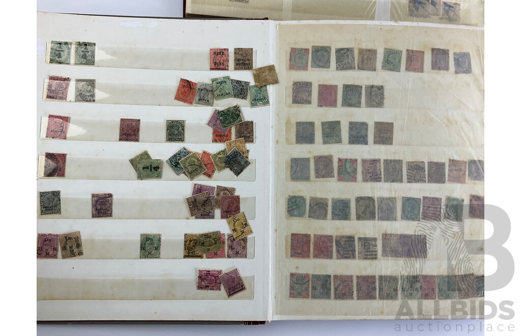 Three Albums of International Antique/Vintage Stamps Including India/Pakistan Over Prints, France, Sierra Leone, Netherlands, South Africa, Australian Predecimal and More