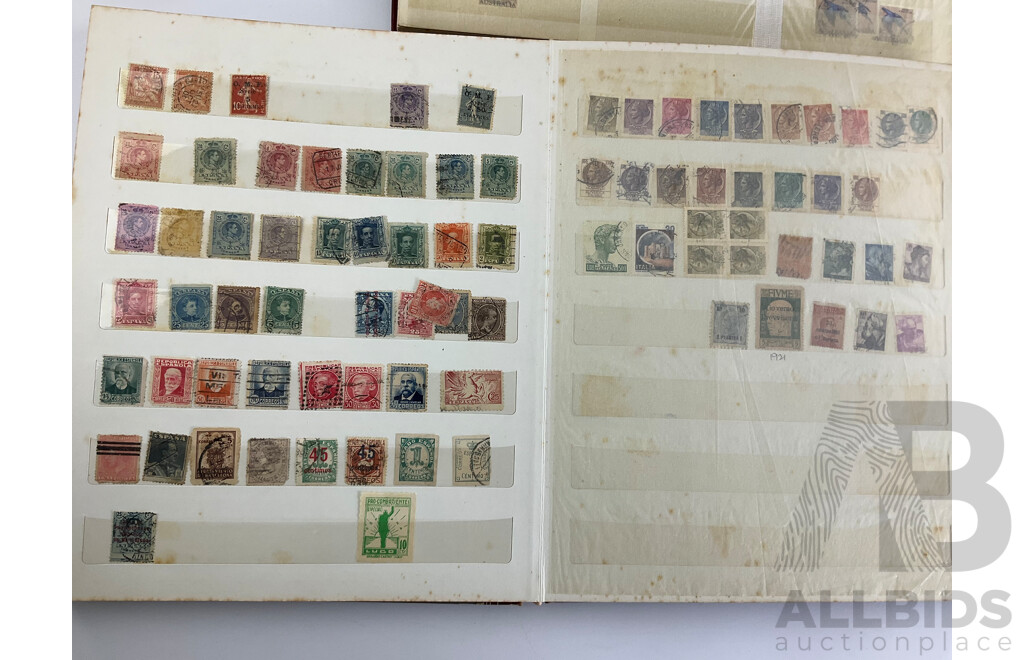 Three Albums of International Antique/Vintage Stamps Including India/Pakistan Over Prints, France, Sierra Leone, Netherlands, South Africa, Australian Predecimal and More