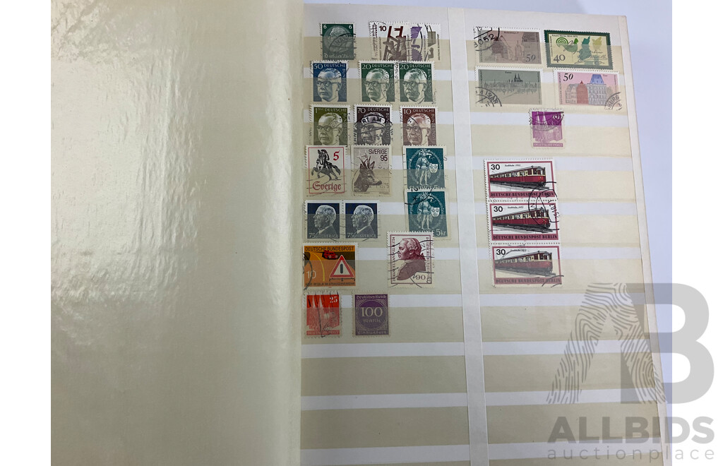 Three Albums of International Antique/Vintage Stamps Including India/Pakistan Over Prints, France, Sierra Leone, Netherlands, South Africa, Australian Predecimal and More