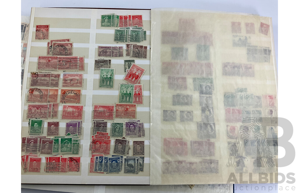 Three Albums of International Antique/Vintage Stamps Including India/Pakistan Over Prints, France, Sierra Leone, Netherlands, South Africa, Australian Predecimal and More