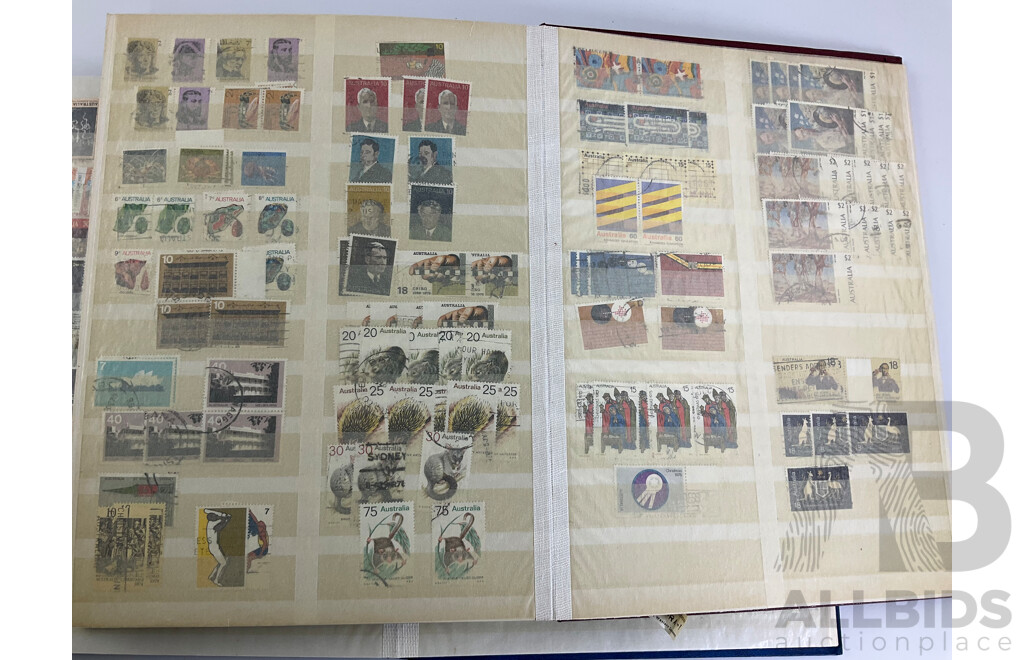 Three Albums of International Antique/Vintage Stamps Including India/Pakistan Over Prints, France, Sierra Leone, Netherlands, South Africa, Australian Predecimal and More