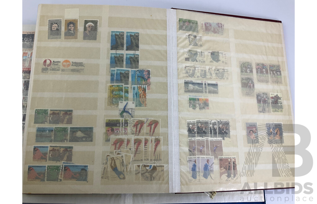 Three Albums of International Antique/Vintage Stamps Including India/Pakistan Over Prints, France, Sierra Leone, Netherlands, South Africa, Australian Predecimal and More