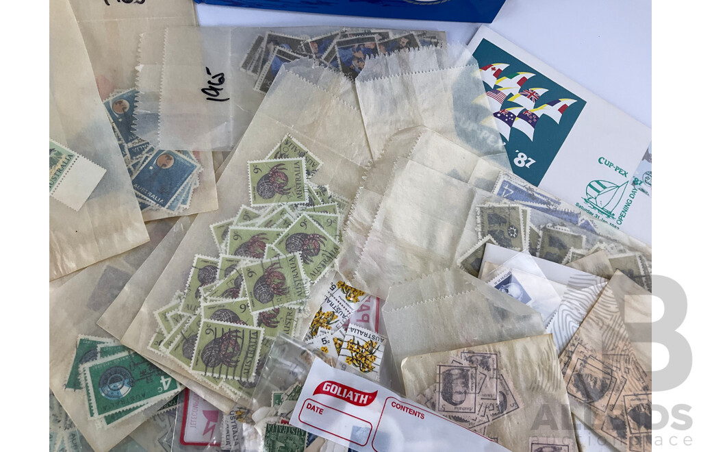 Good Collection of Australian First Day Covers, Mint and Cancelled Stamps Examples Spanning 1934 to 2000s, Many Multiples with WWF Mint Stamps and Blocks, America's Cup Stamp Book