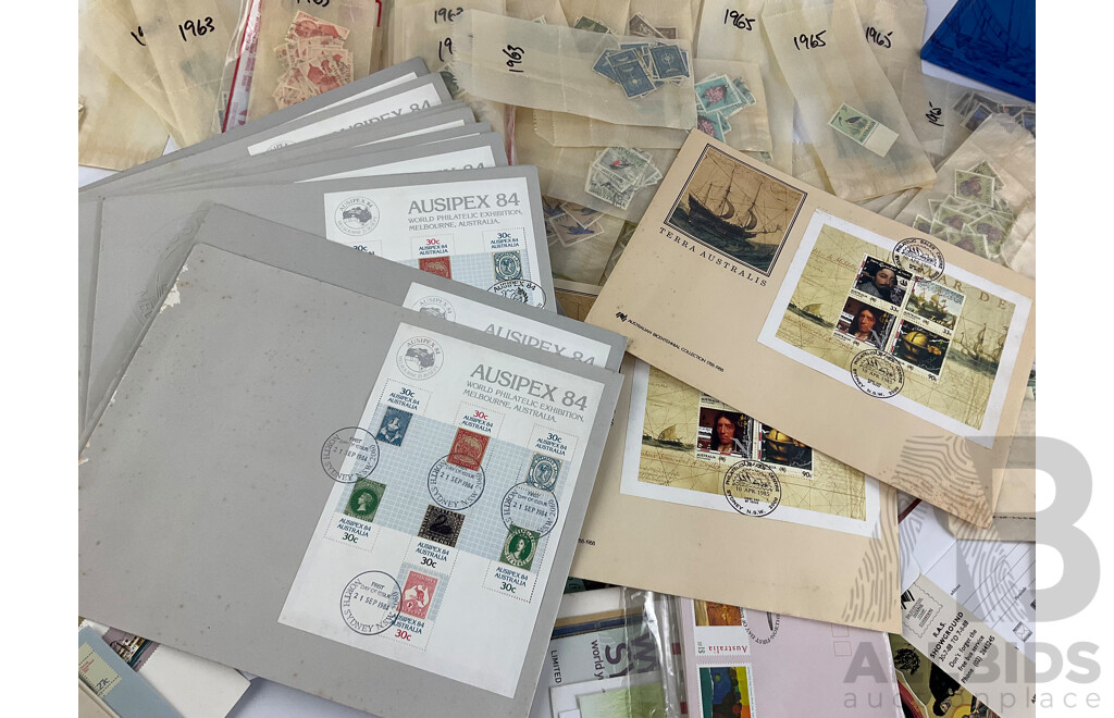 Good Collection of Australian First Day Covers, Mint and Cancelled Stamps Examples Spanning 1934 to 2000s, Many Multiples with WWF Mint Stamps and Blocks, America's Cup Stamp Book