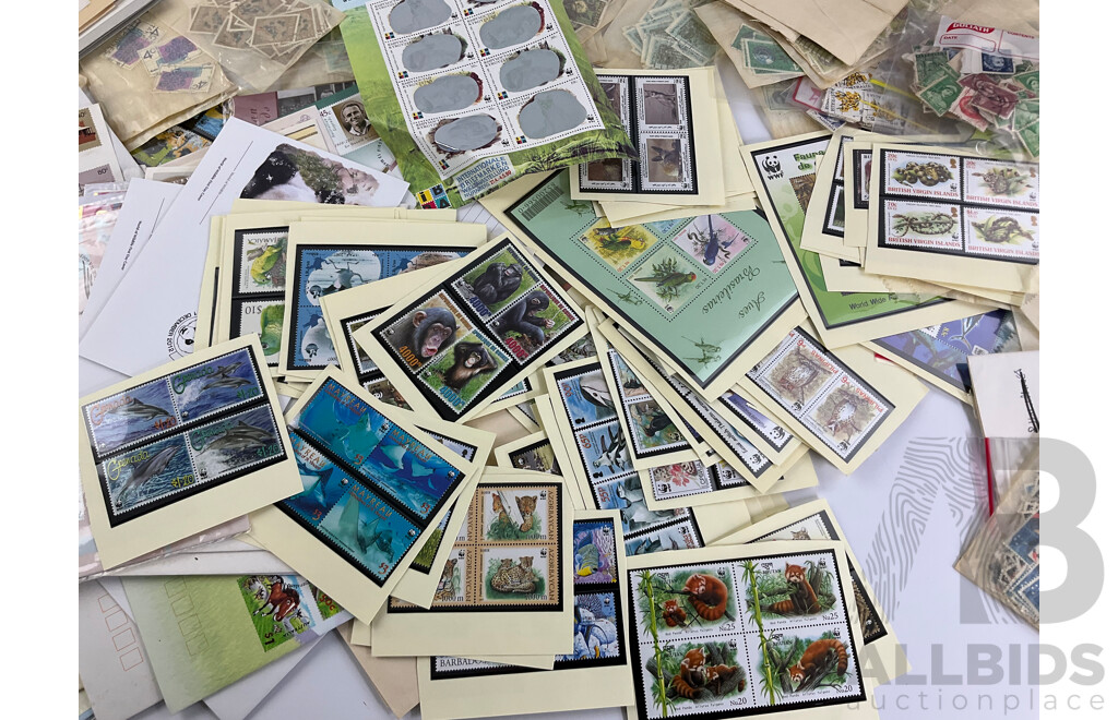 Good Collection of Australian First Day Covers, Mint and Cancelled Stamps Examples Spanning 1934 to 2000s, Many Multiples with WWF Mint Stamps and Blocks, America's Cup Stamp Book