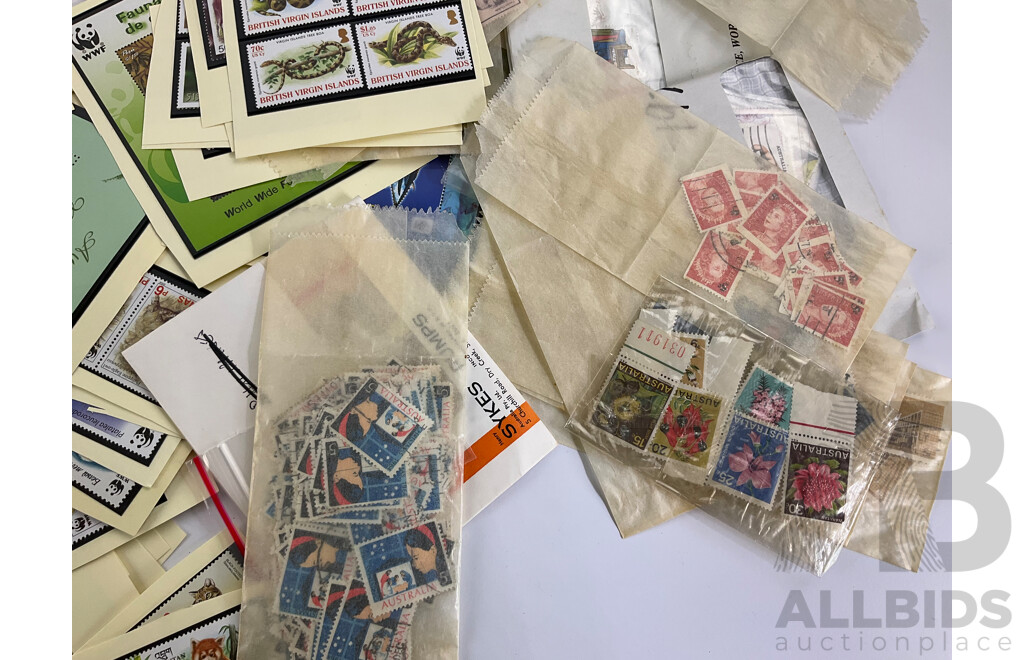 Good Collection of Australian First Day Covers, Mint and Cancelled Stamps Examples Spanning 1934 to 2000s, Many Multiples with WWF Mint Stamps and Blocks, America's Cup Stamp Book