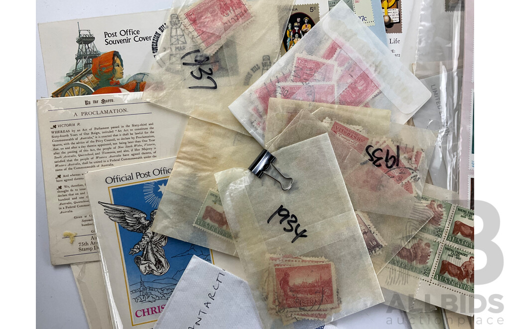 Good Collection of Australian First Day Covers, Mint and Cancelled Stamps Examples Spanning 1934 to 2000s, Many Multiples with WWF Mint Stamps and Blocks, America's Cup Stamp Book