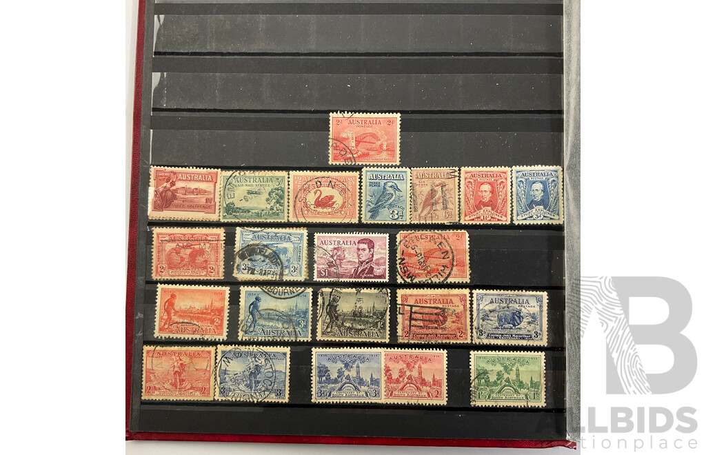 Album of Australian Stamps, Examples Spanning 1880's Prefederation Hand Cancel to 1989, Sets, Part Sets