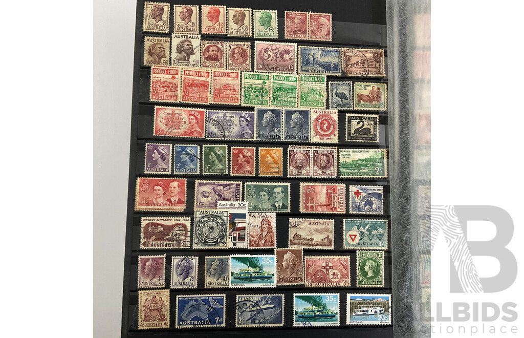 Album of Australian Stamps, Examples Spanning 1880's Prefederation Hand Cancel to 1989, Sets, Part Sets